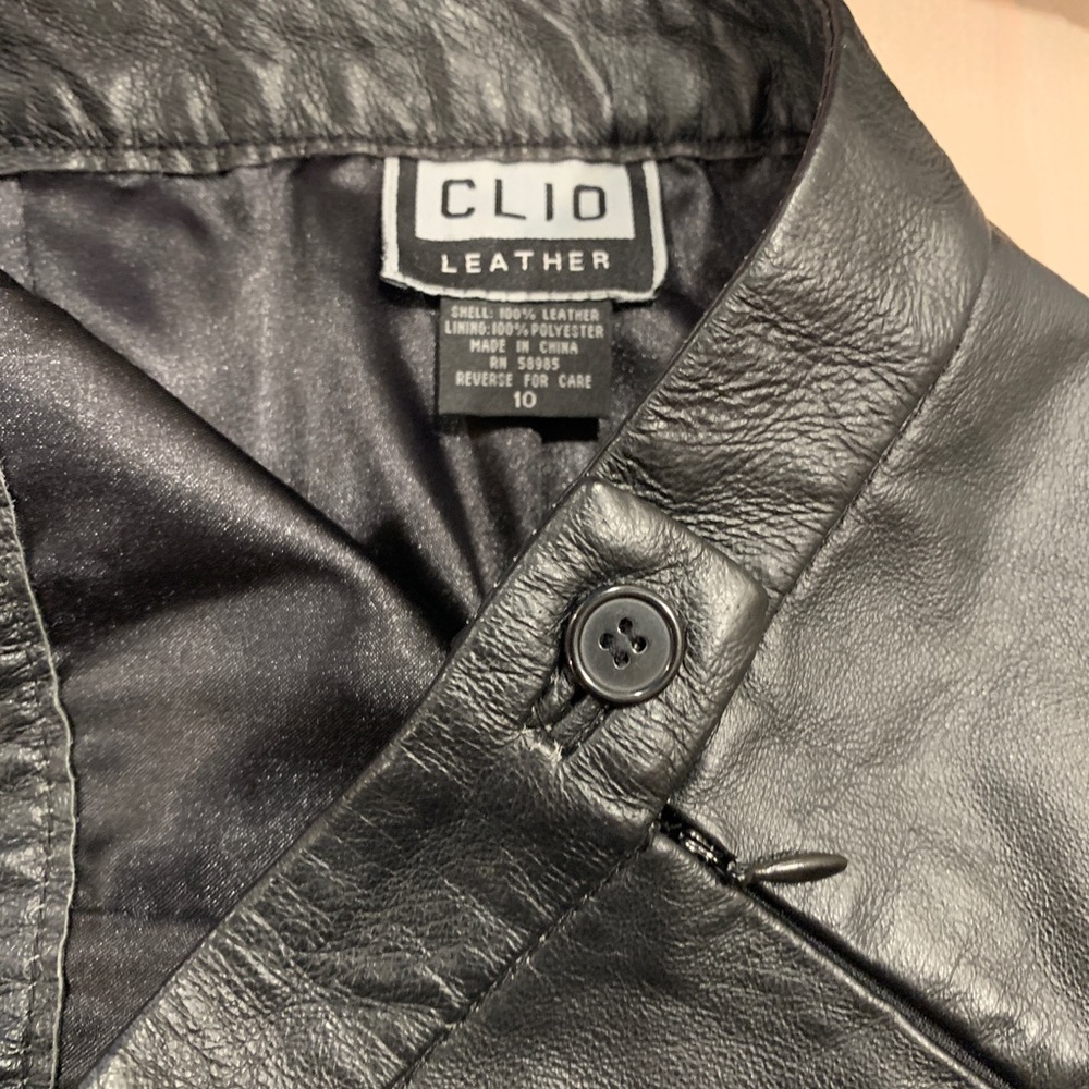 Vtg Clio Patchwork Leather Pants - image 5